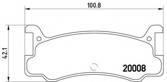 Комплект тормозных колодок, дисковый тормоз BREMBO P 49 005