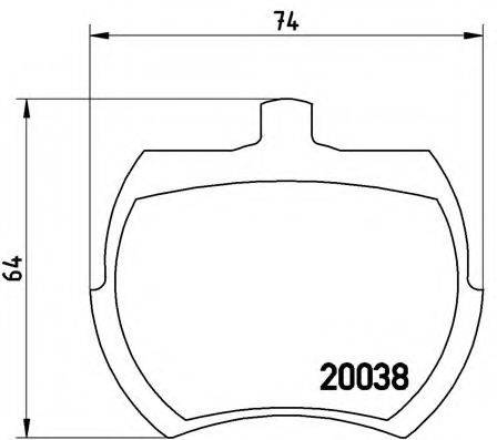 BREMBO P52002 Комплект тормозных колодок, дисковый тормоз