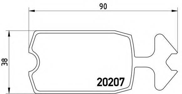 Комплект тормозных колодок, дисковый тормоз BREMBO P 61 002