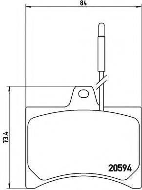 Комплект тормозных колодок, дисковый тормоз BREMBO P 61 007