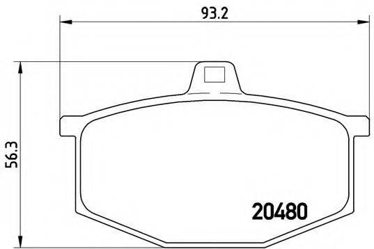 BREMBO P68005 Комплект тормозных колодок, дисковый тормоз