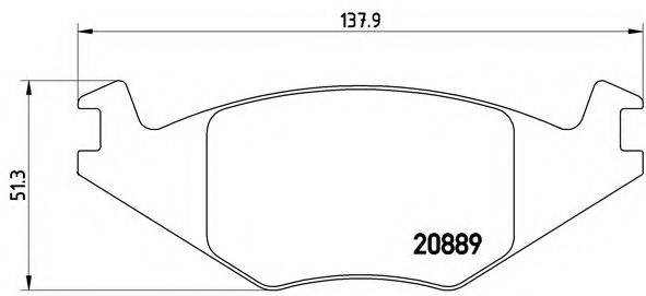 BREMBO P85019 Комплект тормозных колодок, дисковый тормоз