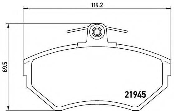 BREMBO P85042 Комплект тормозных колодок, дисковый тормоз