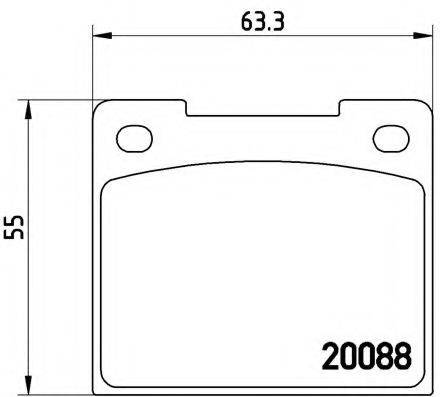 Комплект тормозных колодок, дисковый тормоз BREMBO P 86 001