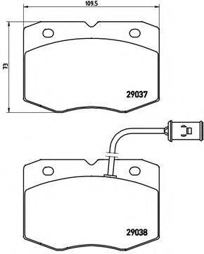 Комплект тормозных колодок, дисковый тормоз BREMBO P A6 014