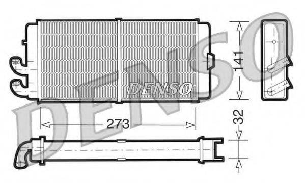 Теплообменник, отопление салона DENSO DRR02001