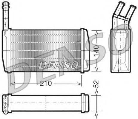 Теплообменник, отопление салона DENSO DRR10011