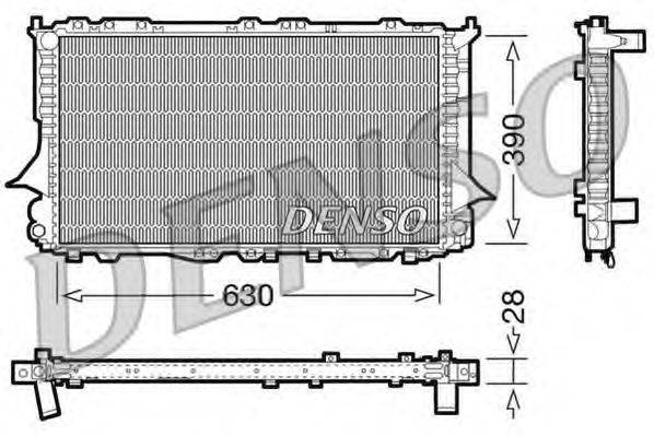 Радиатор, охлаждение двигателя DENSO DRM02006