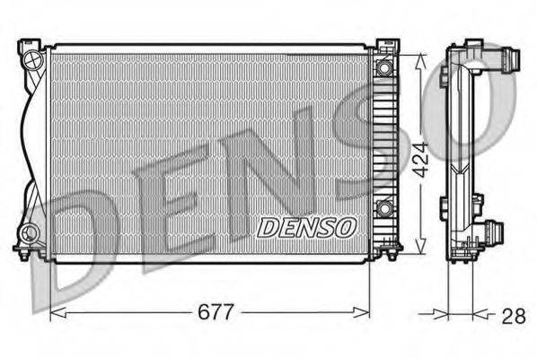 Радиатор, охлаждение двигателя DENSO DRM02037