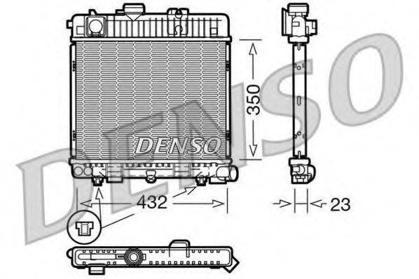 Радиатор, охлаждение двигателя DENSO DRM05025