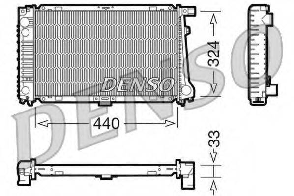 Радиатор, охлаждение двигателя DENSO DRM05032