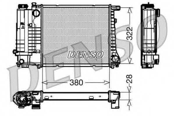 Радиатор, охлаждение двигателя DENSO DRM05044