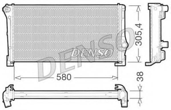 Радиатор, охлаждение двигателя DENSO DRM09107