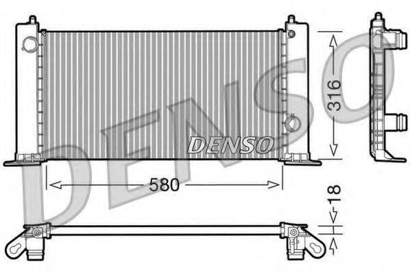 DENSO DRM09120 Радиатор, охлаждение двигателя