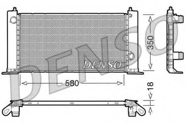 Радиатор, охлаждение двигателя DENSO DRM09121