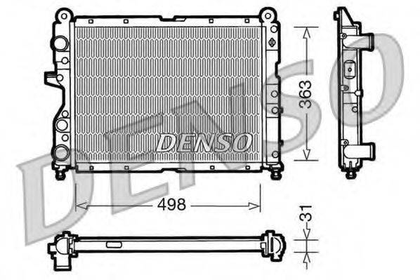 Радиатор, охлаждение двигателя DENSO DRM09131
