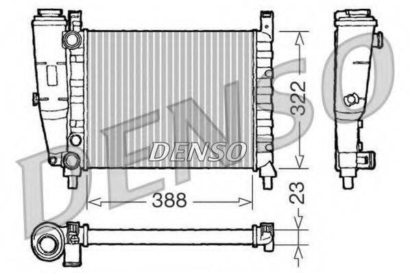 Радиатор, охлаждение двигателя DENSO DRM09142