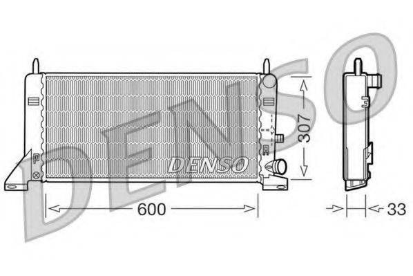 Радиатор, охлаждение двигателя DENSO DRM10023
