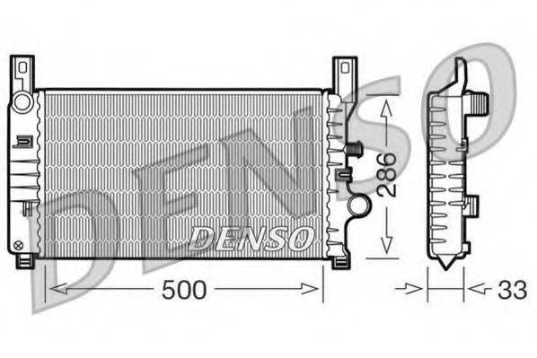 Радиатор, охлаждение двигателя DENSO DRM10034