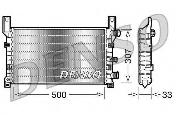 Радиатор, охлаждение двигателя DENSO DRM10035