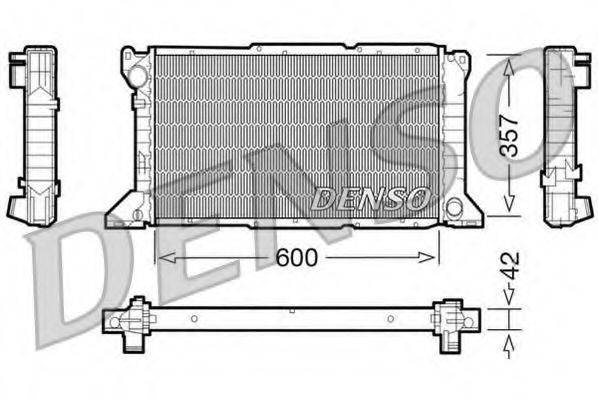Радиатор, охлаждение двигателя DENSO DRM10100