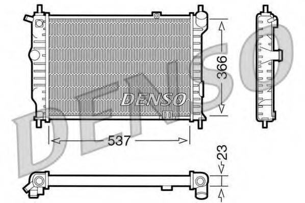 Радиатор, охлаждение двигателя DENSO DRM20011