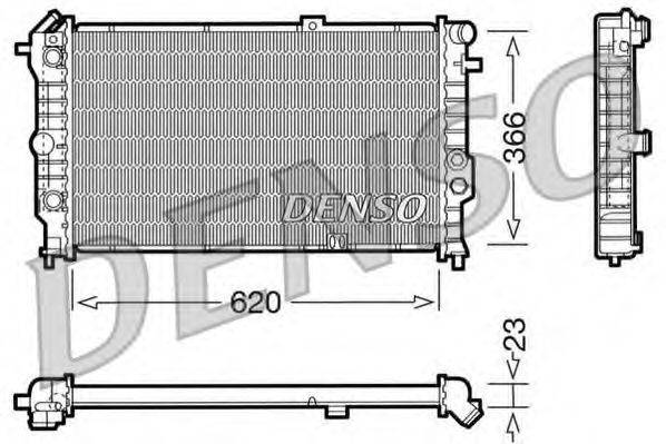 Радиатор, охлаждение двигателя DENSO DRM20022
