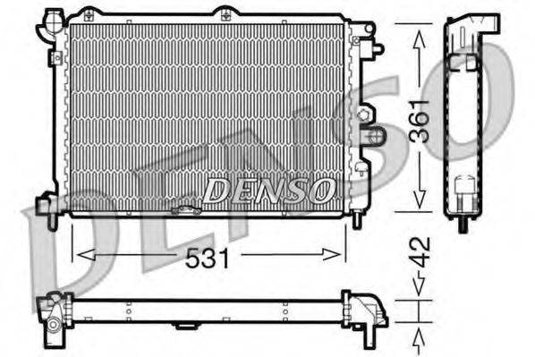 DENSO DRM20025 Радиатор, охлаждение двигателя