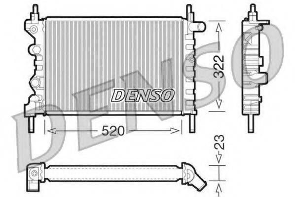 Радиатор, охлаждение двигателя DENSO DRM20031