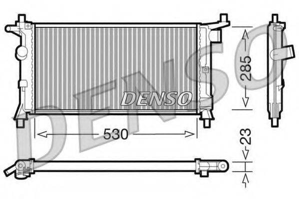 Радиатор, охлаждение двигателя DENSO DRM20037