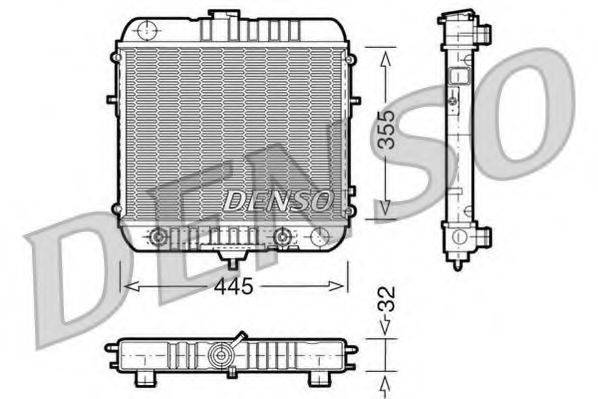 Радиатор, охлаждение двигателя DENSO DRM20073