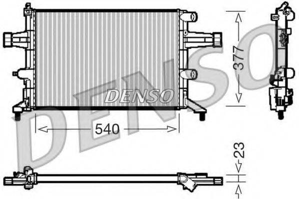 Радиатор, охлаждение двигателя DENSO DRM20080