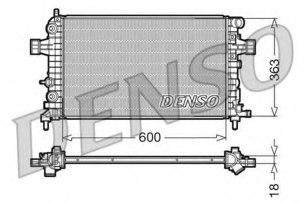 DENSO DRM20101 Радиатор, охлаждение двигателя