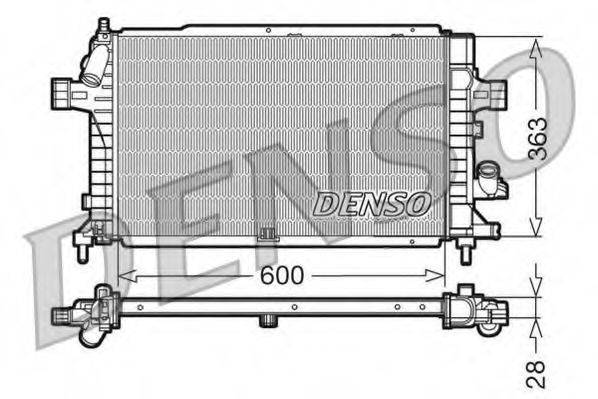 Радиатор, охлаждение двигателя DENSO DRM20102