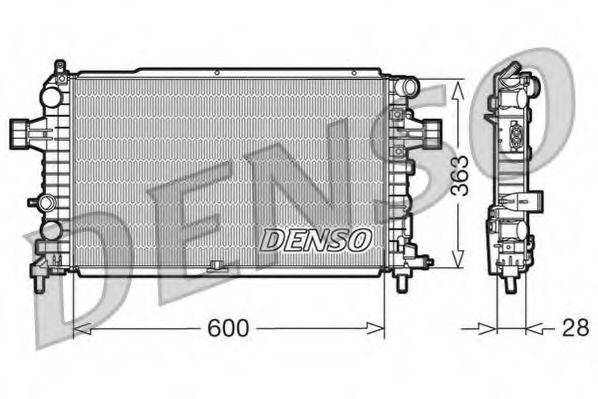 Радиатор, охлаждение двигателя DENSO DRM20105