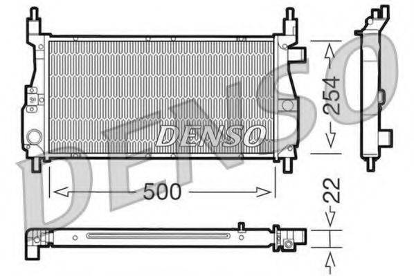 Радиатор, охлаждение двигателя DENSO DRM24003