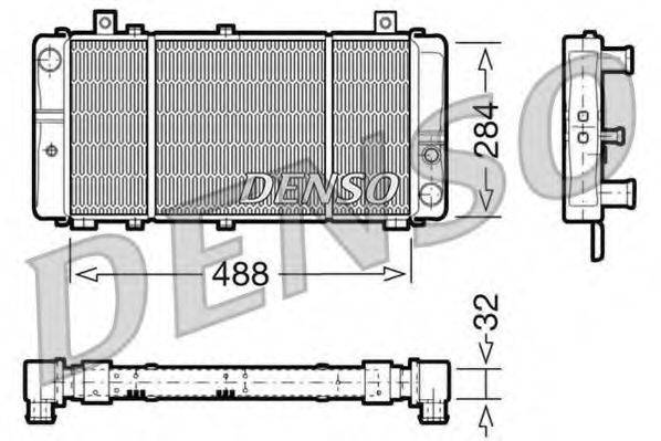 DENSO DRM27001 Радиатор, охлаждение двигателя