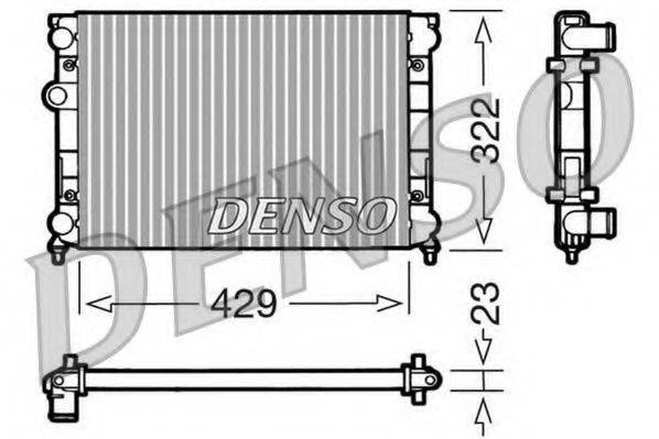 Радиатор, охлаждение двигателя DENSO DRM32007