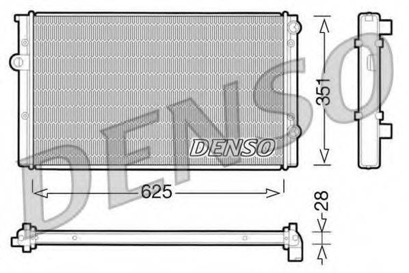 Радиатор, охлаждение двигателя DENSO DRM32008