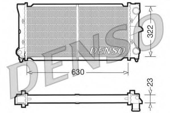 Радиатор, охлаждение двигателя DENSO DRM32025