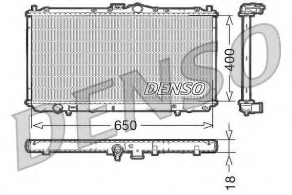 Радиатор, охлаждение двигателя DENSO DRM45010