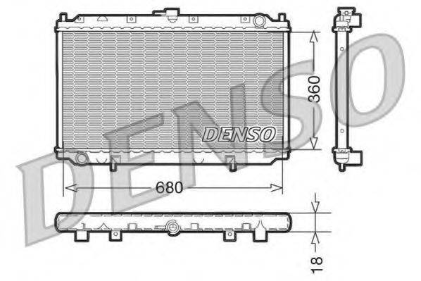 Радиатор, охлаждение двигателя DENSO DRM46011