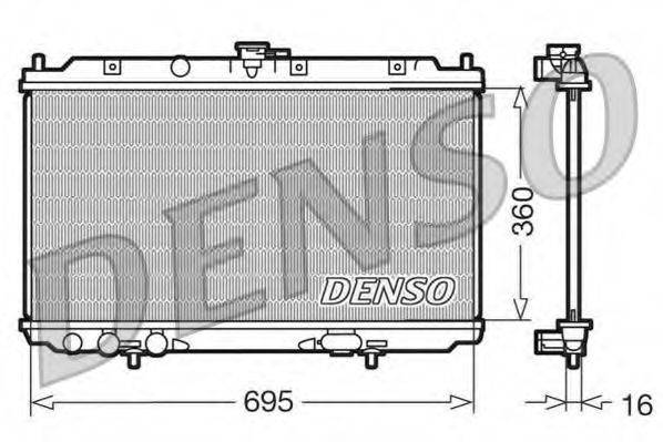 DENSO DRM46012 Радиатор, охлаждение двигателя