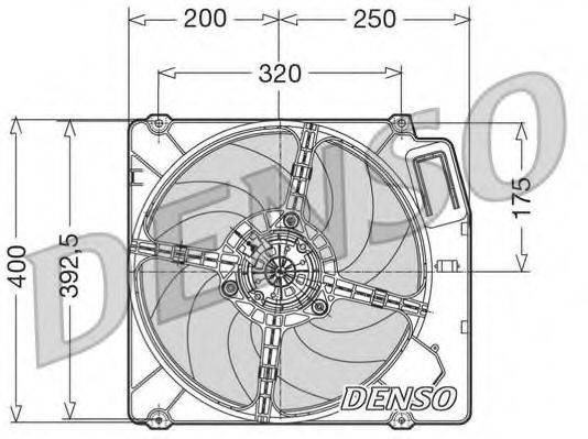 Вентилятор, охлаждение двигателя DENSO DER01003