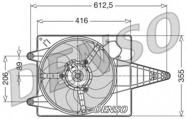 Вентилятор, охлаждение двигателя DENSO DER01004