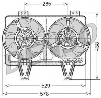 Вентилятор, охлаждение двигателя DENSO DER01016
