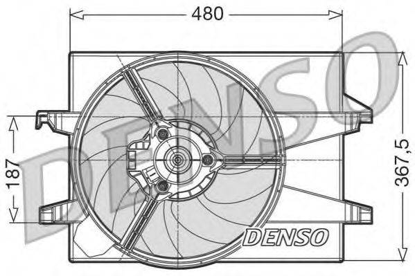 Вентилятор, охлаждение двигателя DENSO DER10002