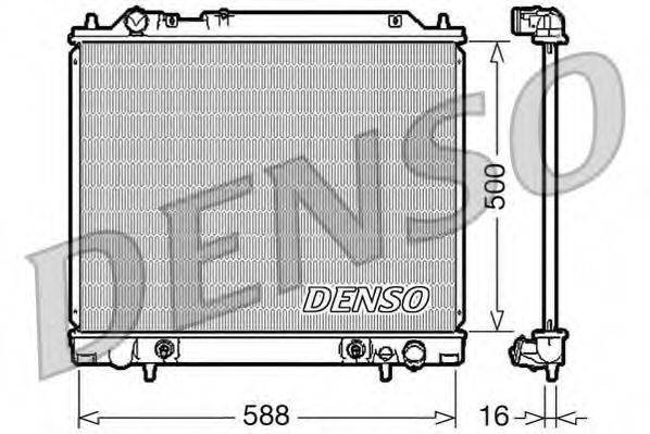Радиатор, охлаждение двигателя DENSO DRM45013