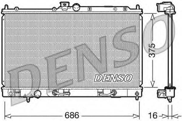Радиатор, охлаждение двигателя DENSO DRM45024