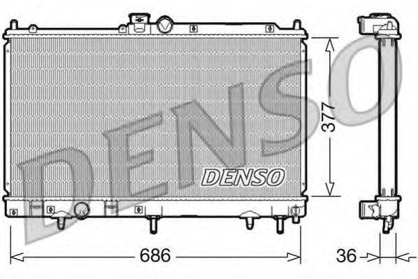 Радиатор, охлаждение двигателя DENSO DRM45026